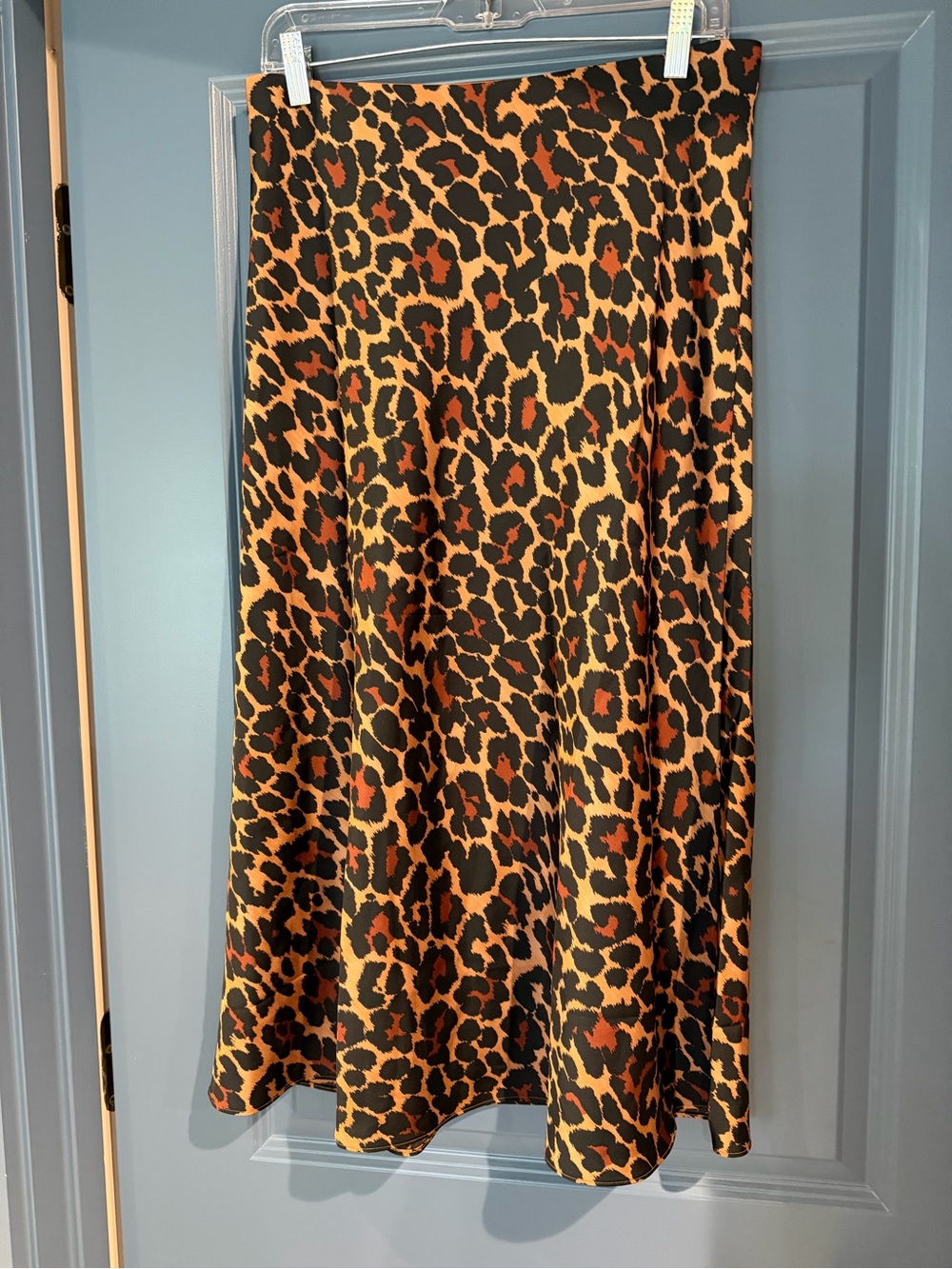 J.crew midi leopard skirt size m
